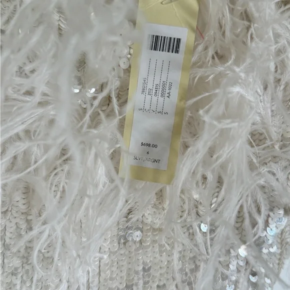 audrey adele adelaide feather & sequin mini dress Audrey Adele Sequin Feather Mini Dress